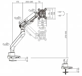 Кронштейн для монитора Exell EXi-MG71-H Кронштейн для монитора Exell EXi-MG71-H